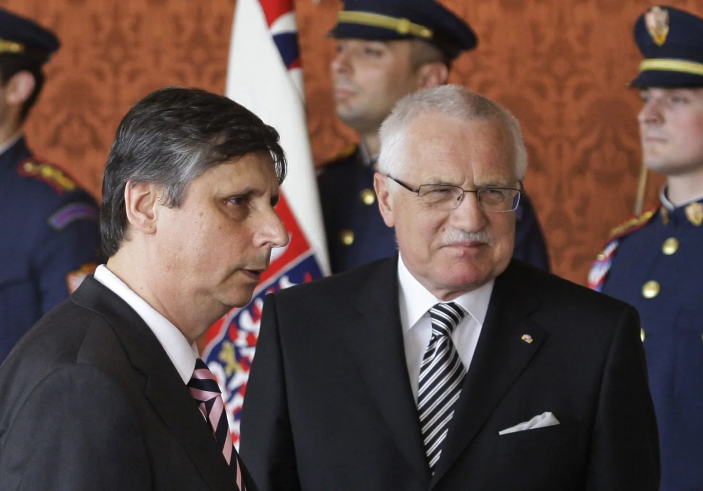 Jan Fischer ja president Václav Klaus.
