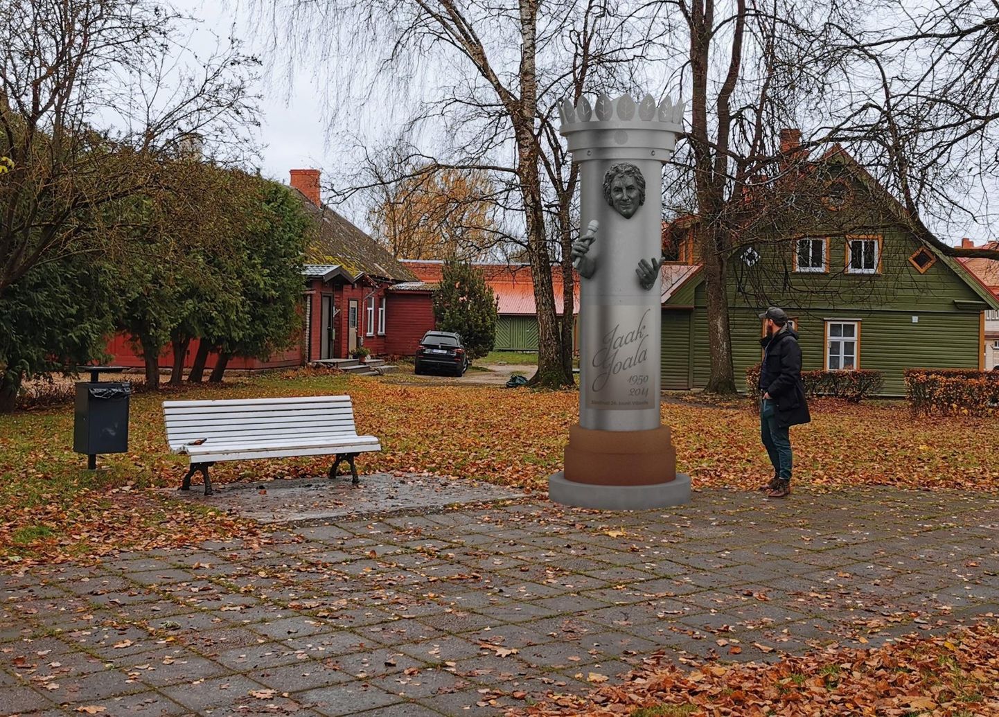 Jaak Joalale pühendatud skulptuur Posti tänava pargis peaks aasta lõpuks paigas olema.