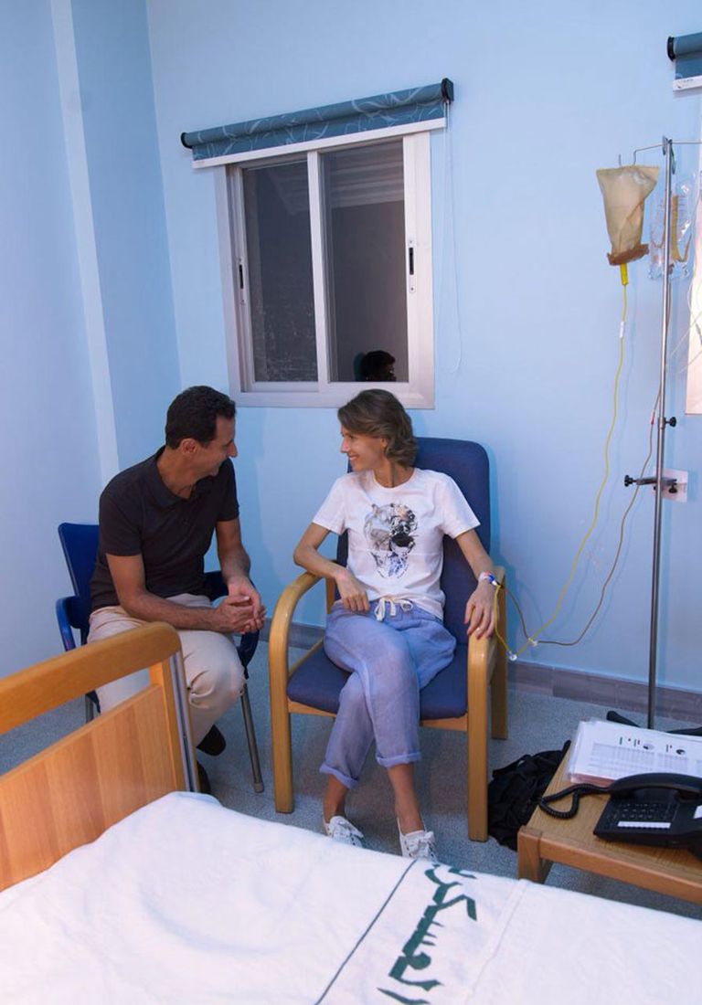Bashar ja Alma al-Assad Damaskuse haiglas