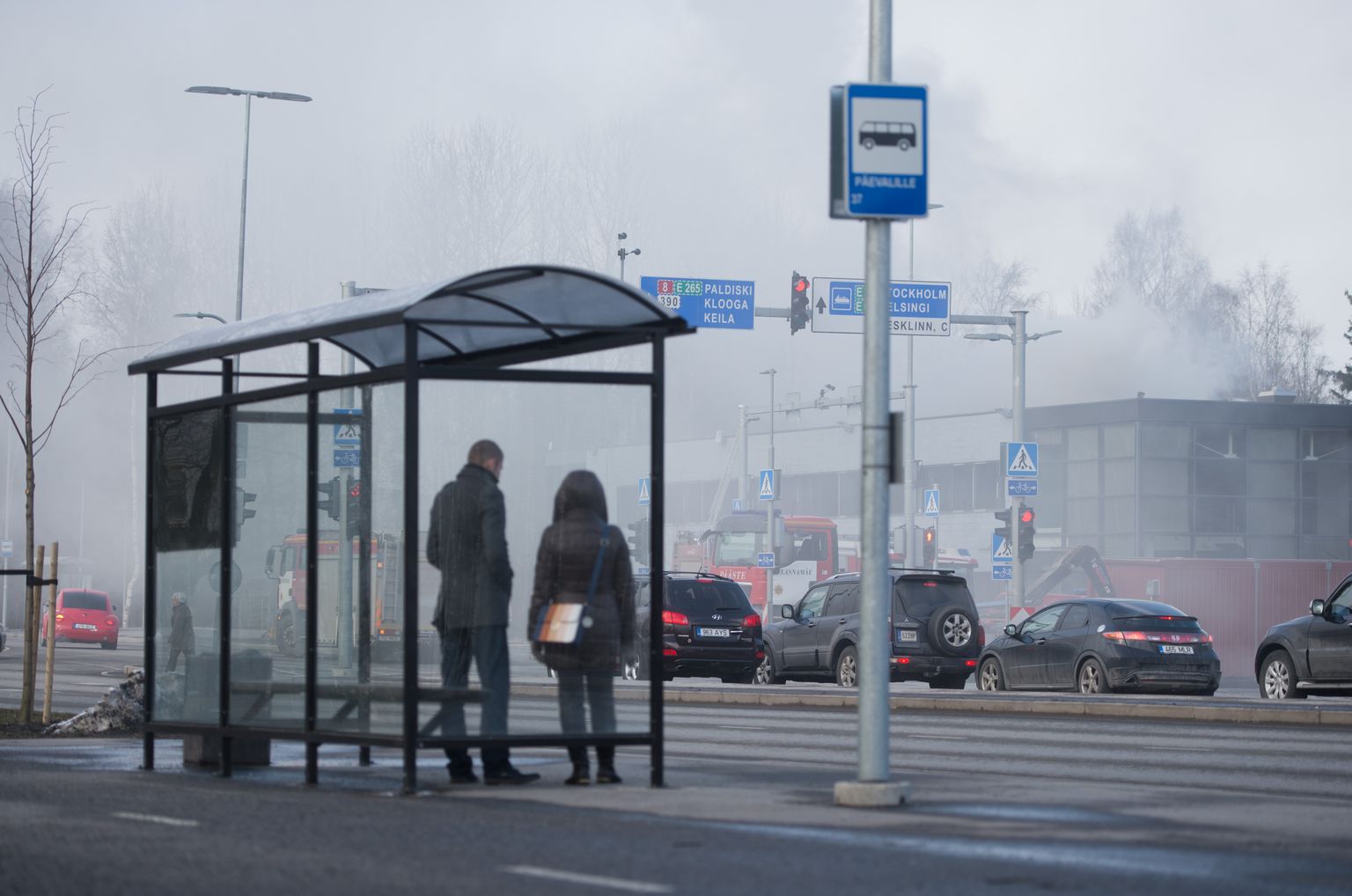 Bussipeatuse ootekoda Tallinnas. Pilt on illustratiivne.