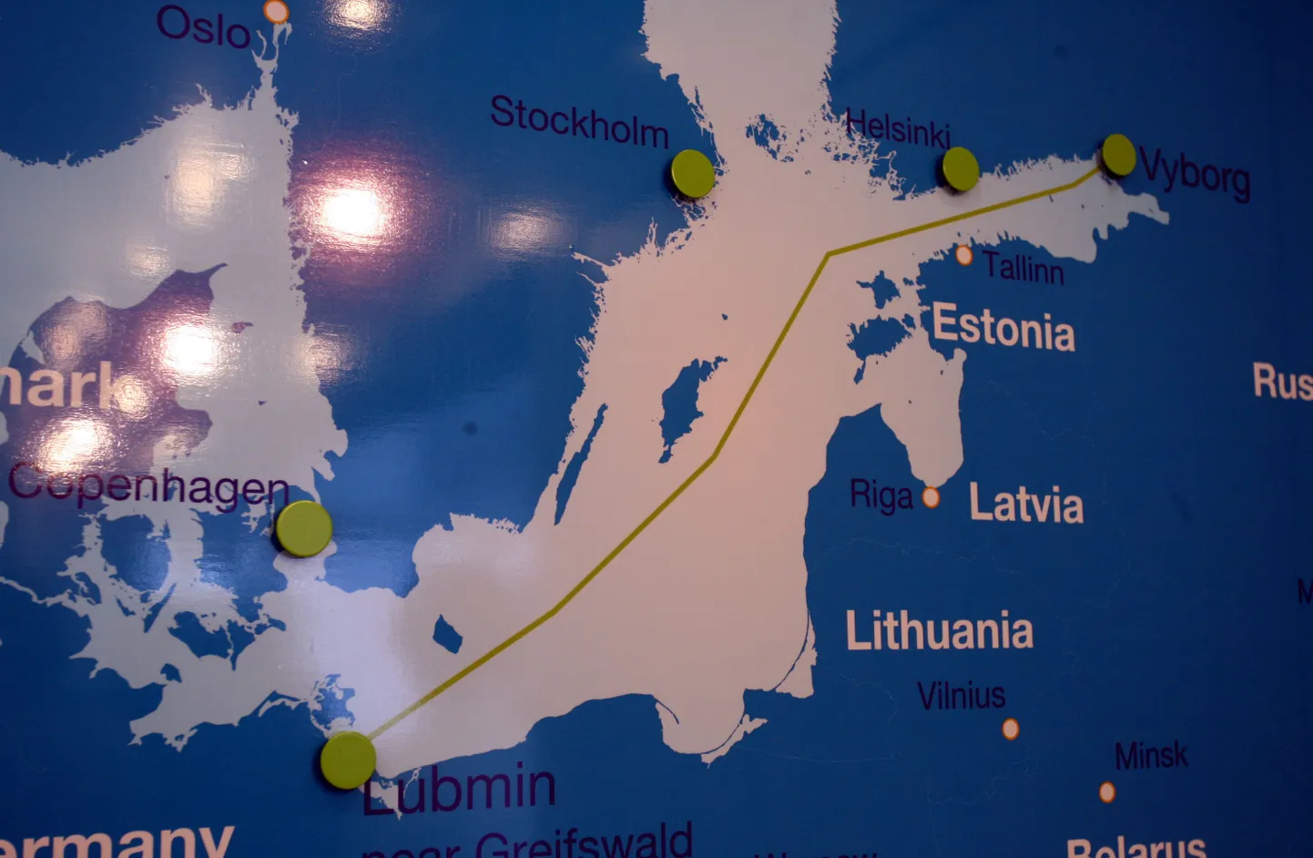 Pilt Nord Streami gaasijuhtme esitluselt.