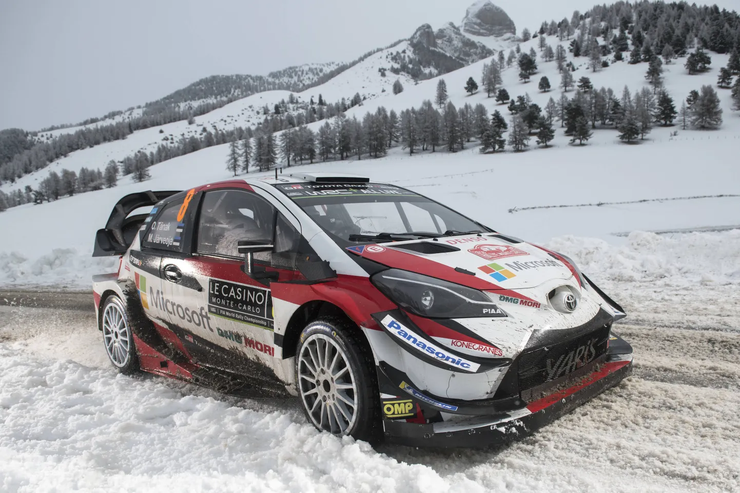 Ott Tänak ja Martin Järveoja mullusel Monte Carlo rallil.
