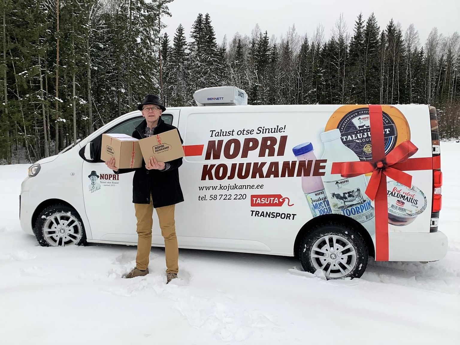 Nopri kojukanne. Pildil Nopri talu peremees Tiit Niilo.