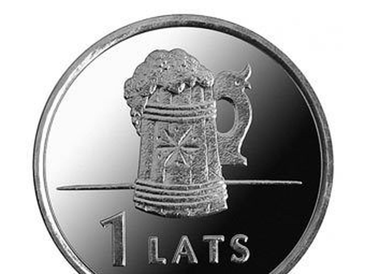 Монета достоинством в 1 лат