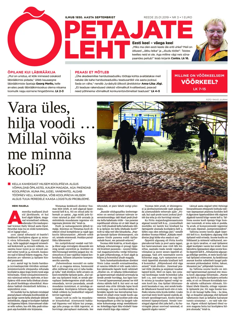 Õpetajate Leht 25.01