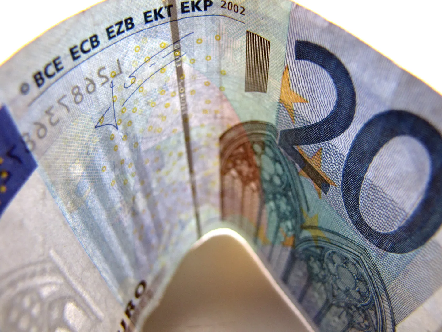 20-eurone kupüür. Pilt on illustratiivne.