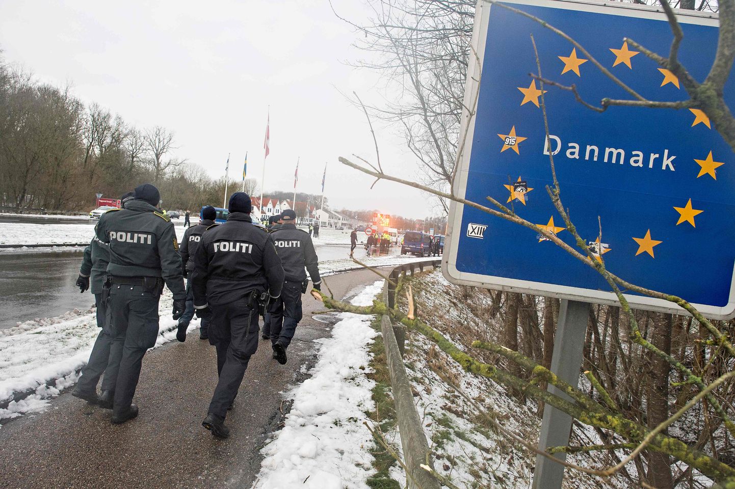 Taani politseinikud Taani-Saksamaa piiril 2016. aastal.