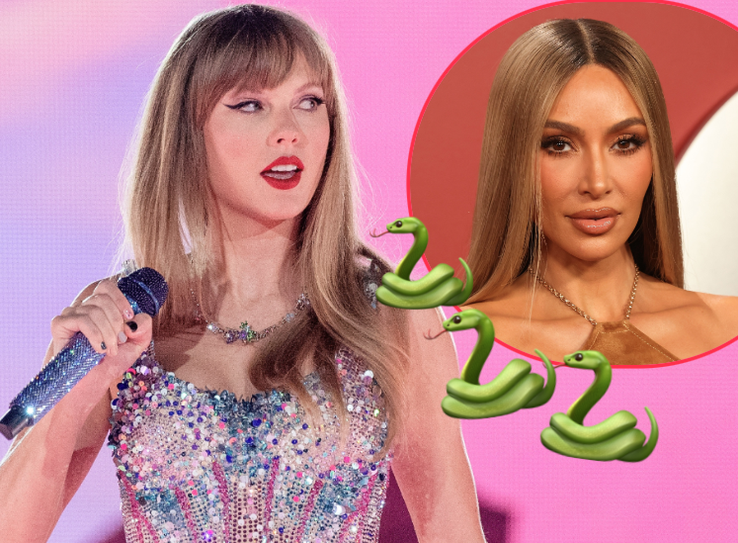 Kim Kardashiani sotsiaalmeedia täitus ussi-emojidega pärast Taylor Swifti suurt intervjuud.