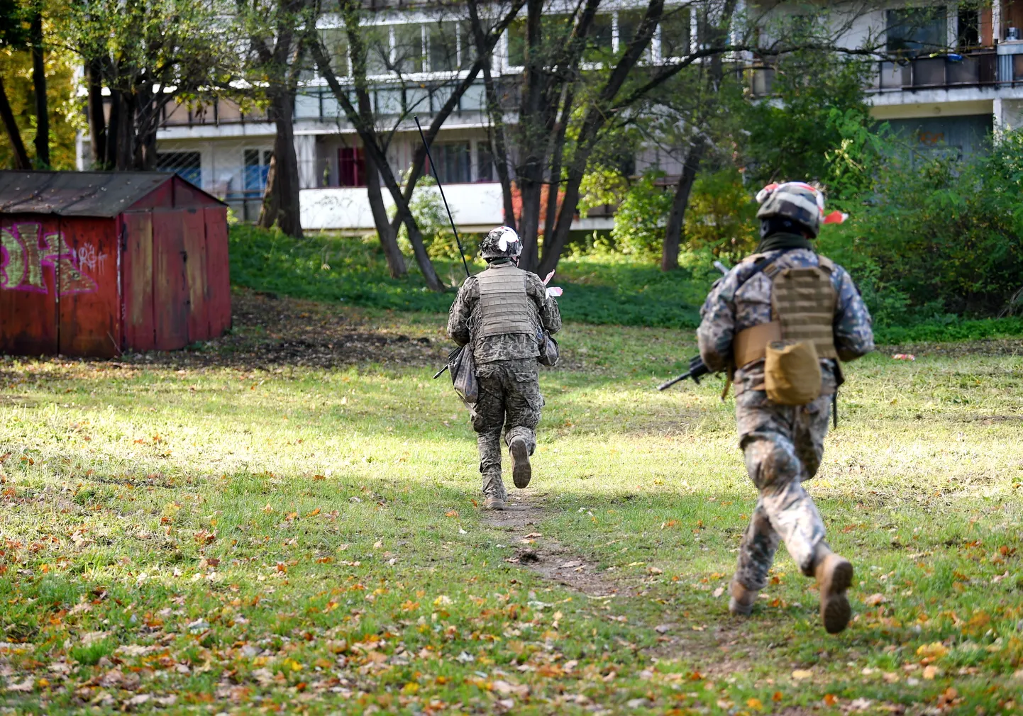 Militāro mācību cikls "Namejs 2022" pilsētvidē.