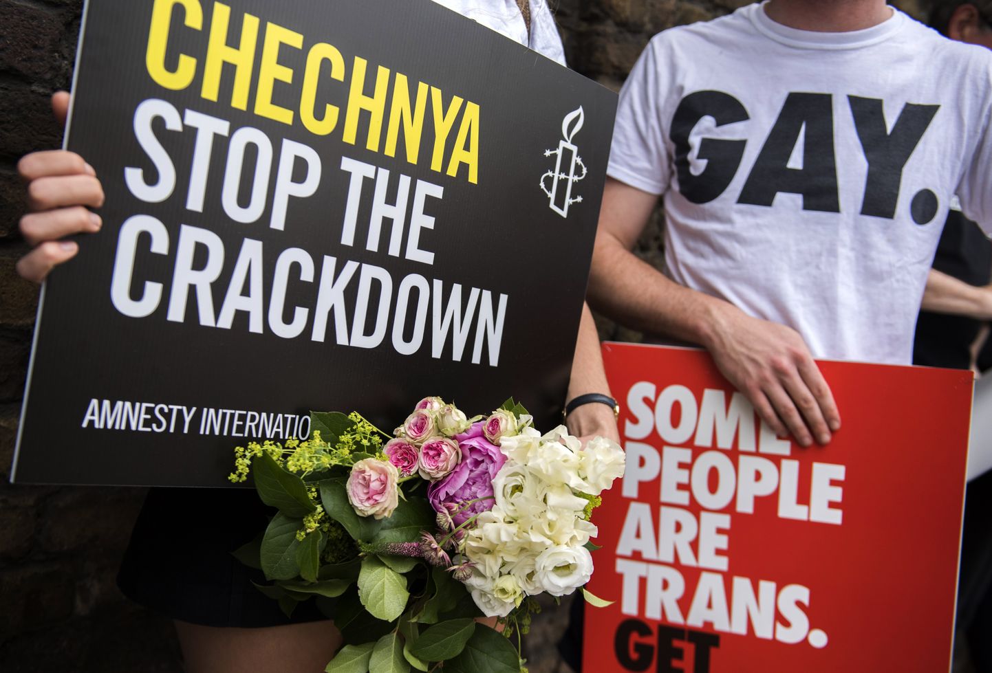 Акции протеста против нарушений прав геев в Чечне. Иллюстративное фото.