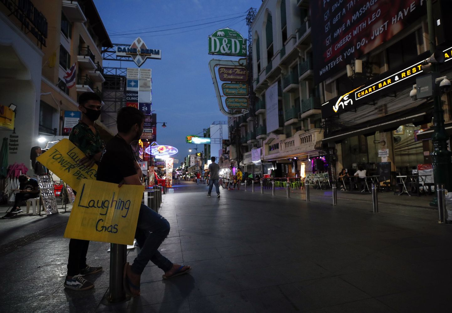Turiste ootav Bangkok. Pilt on tehtud 25.08.2020