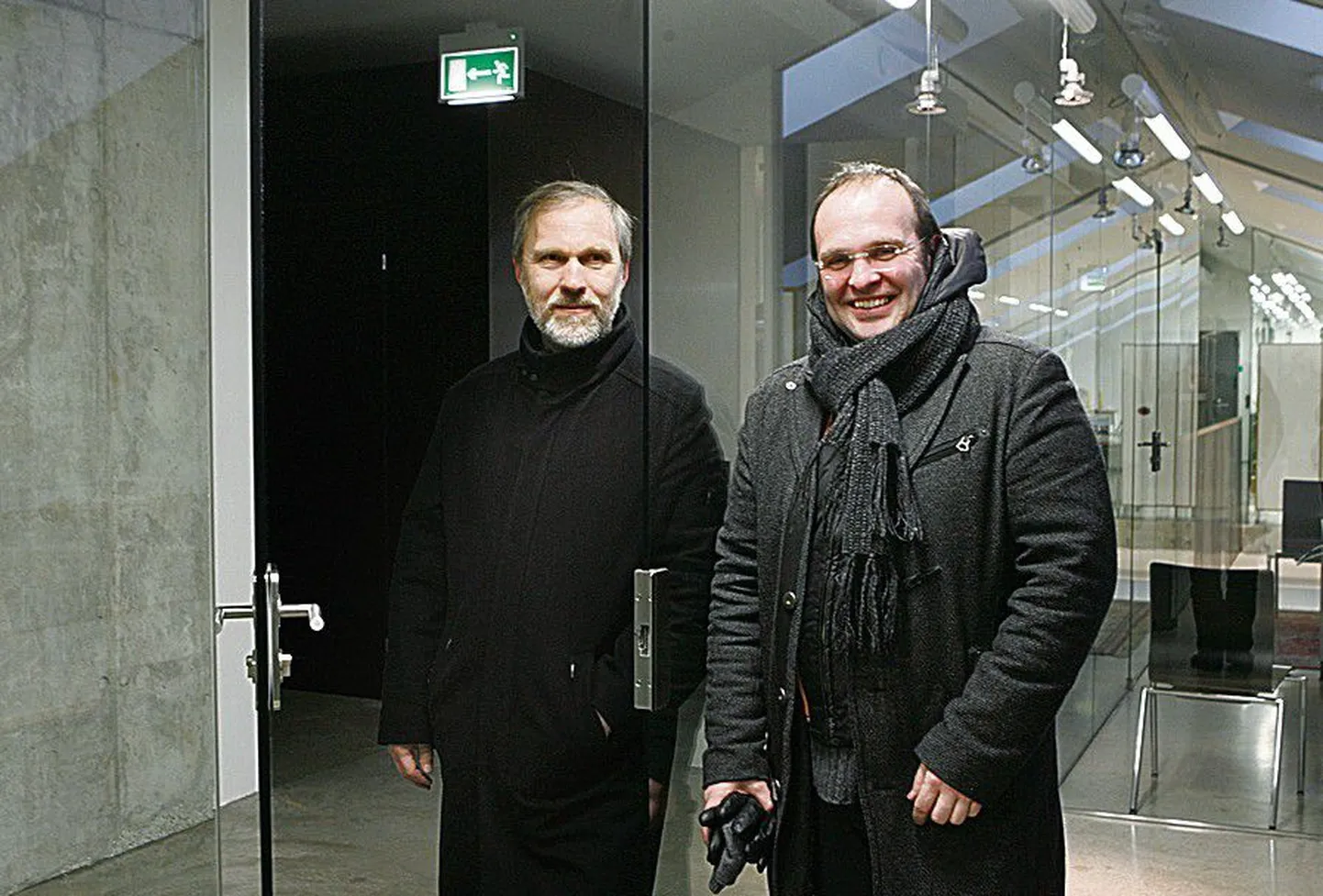Rõõmsas rahulolus: arhitektid Andres Põime ja Andres Ojari.