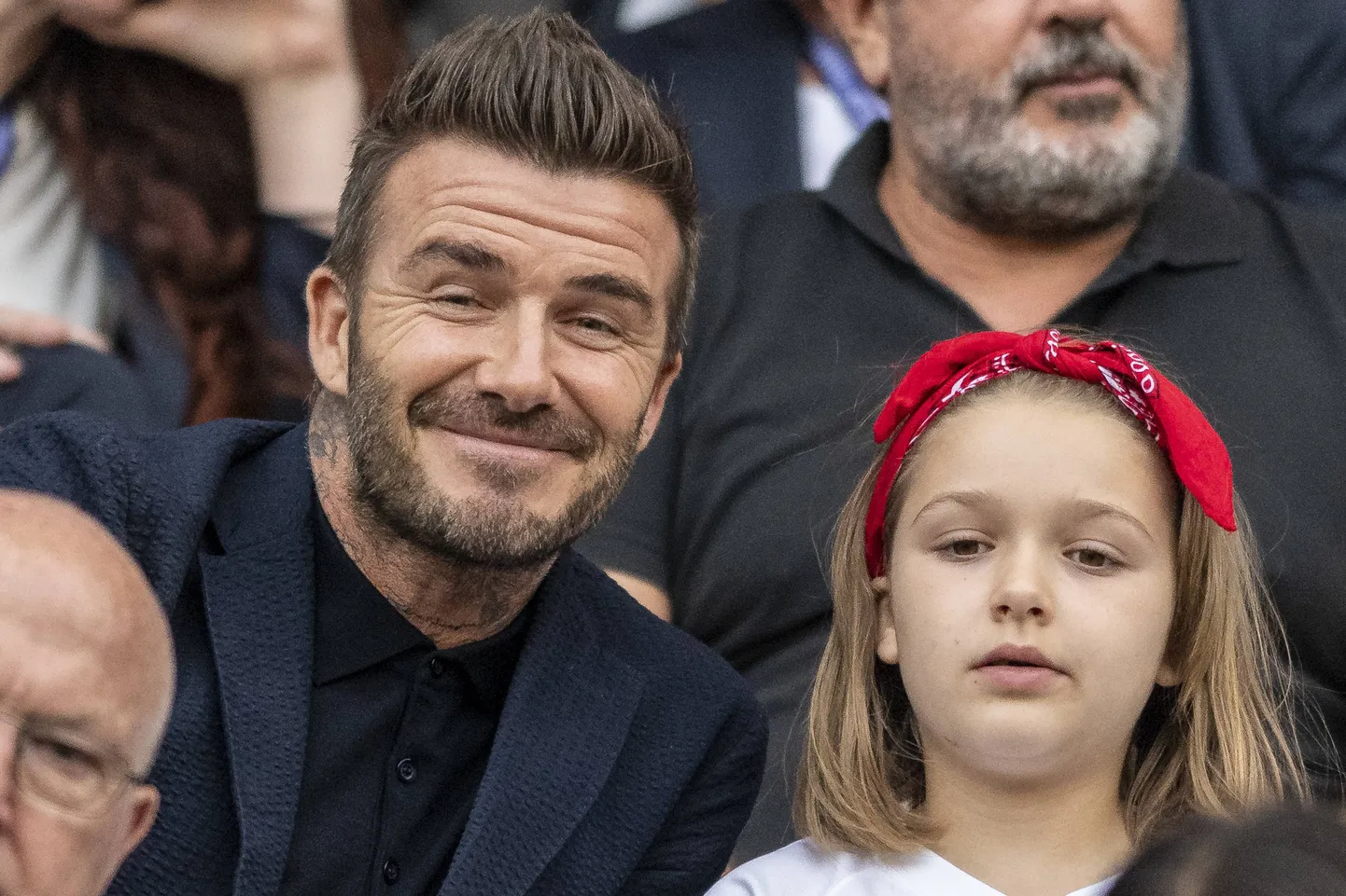 David Beckham ja tütar Harper 2019. aastal.