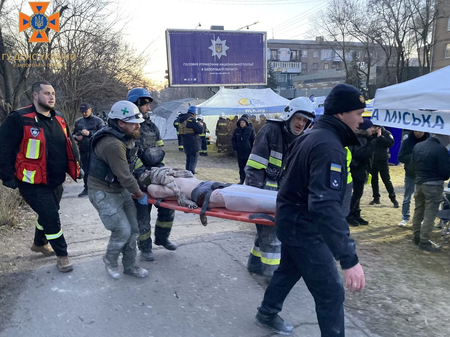 Последствия обстрела Запорожья