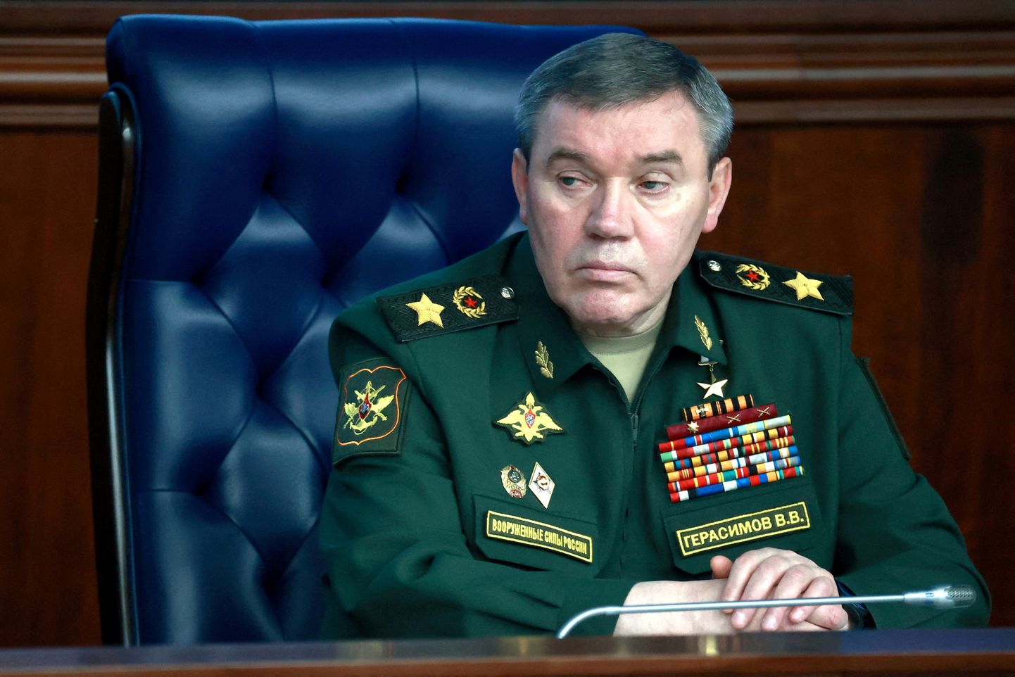 Krievijas armijas ģenerālštāba priekšnieks, Ukrainas operācijas komandieris ģenerālis Valērijs Gerasimovs.