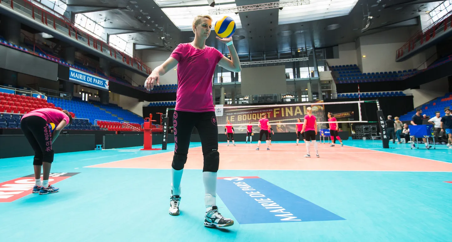 Anna Kajalina koduklubi St Raphael finaalieelne treening.