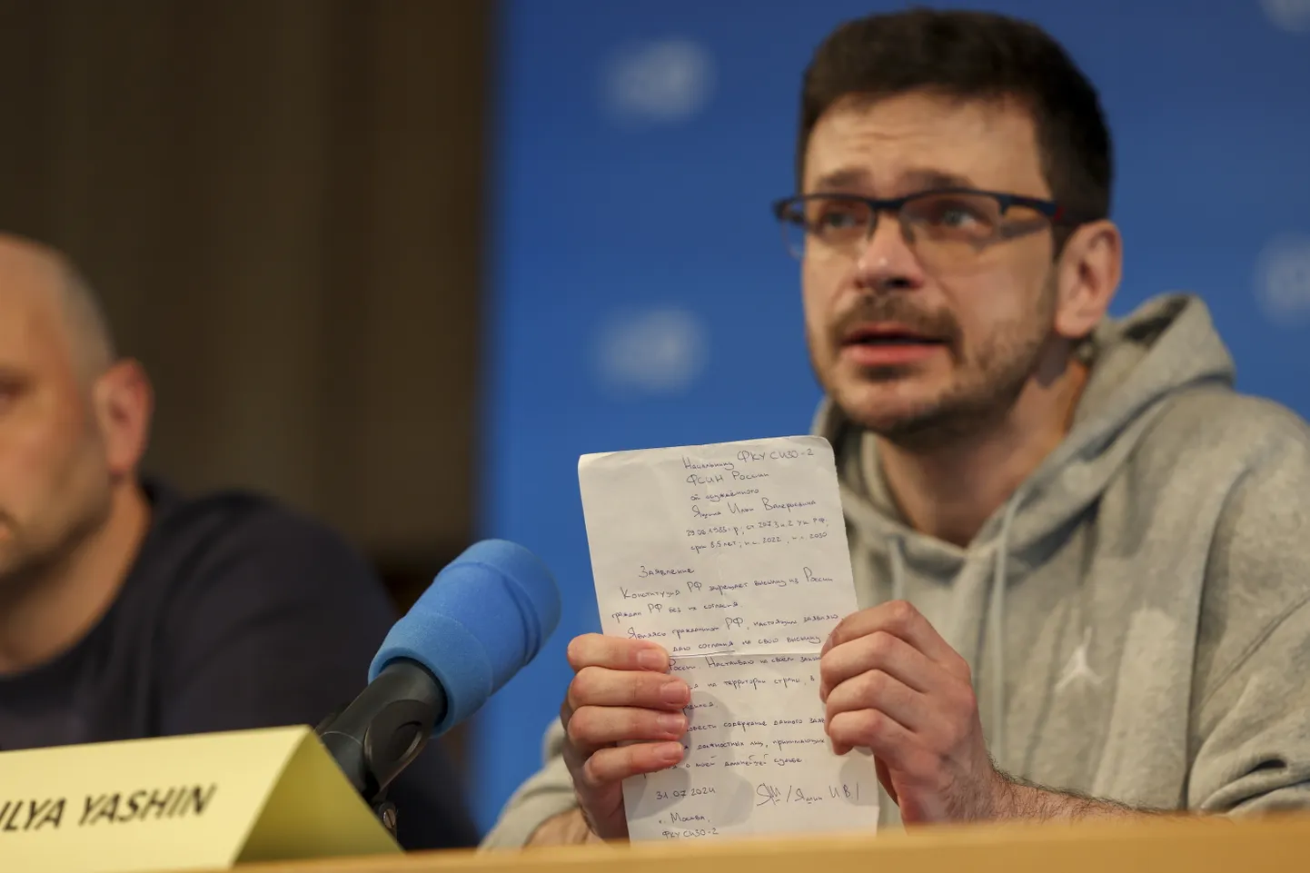 Krievijas opozīcijas aktīvists Iļja Jašins.
