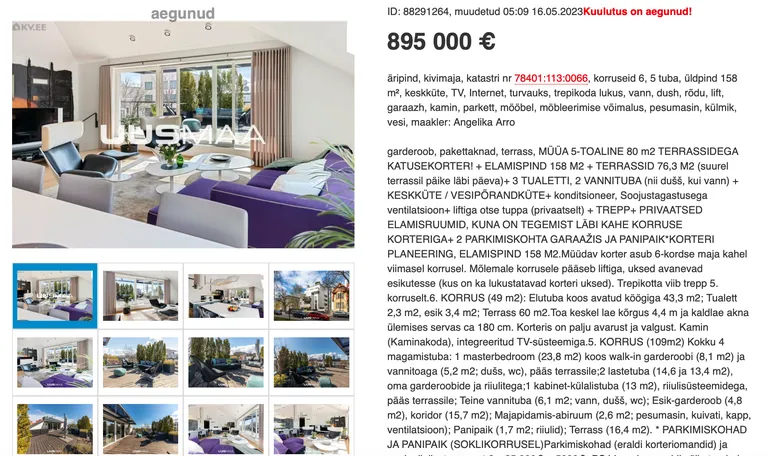 Kuvatõmmis veebilehelt Kuldne Börs.