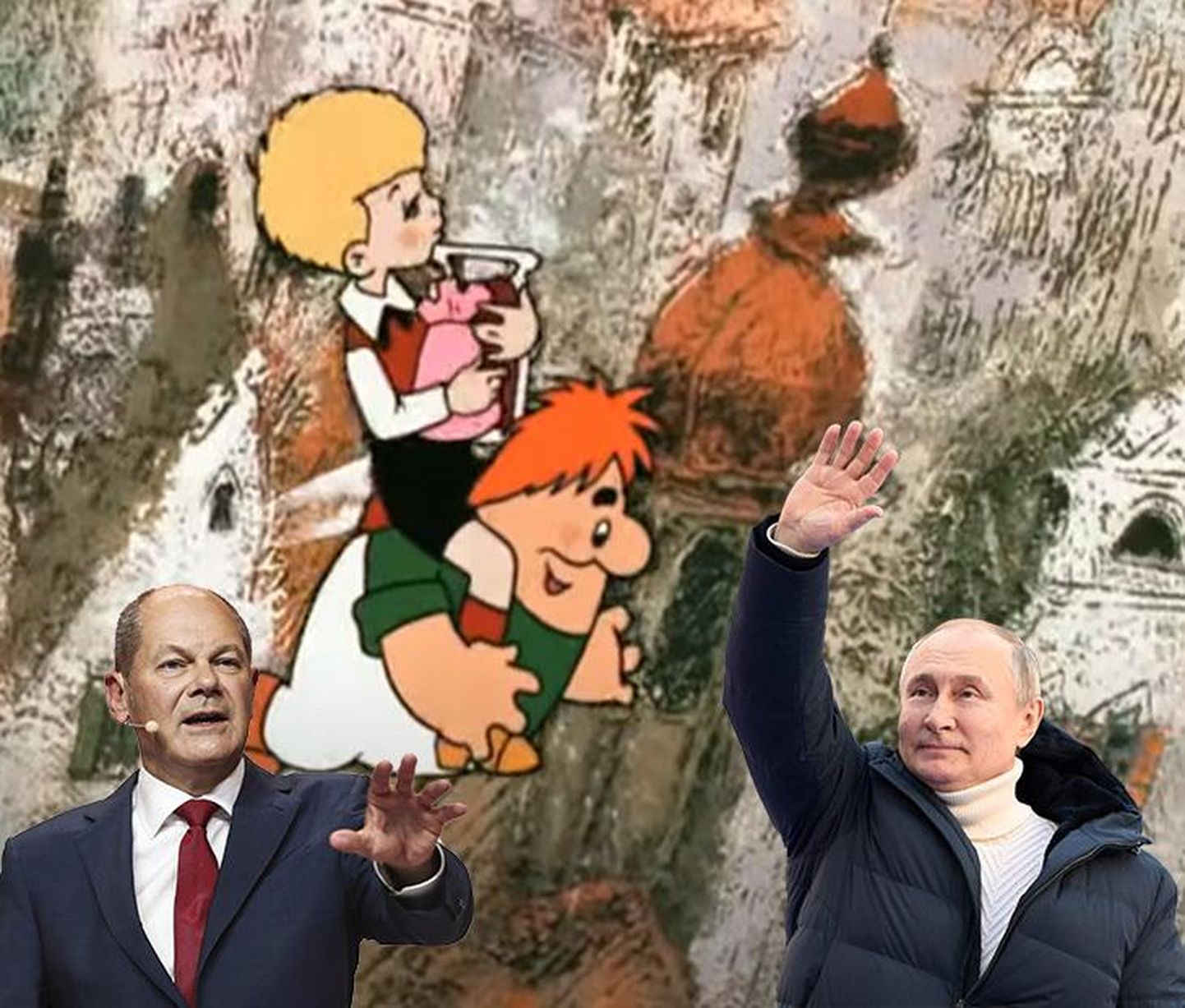 Olaf Scholz ja Vladimir Putin