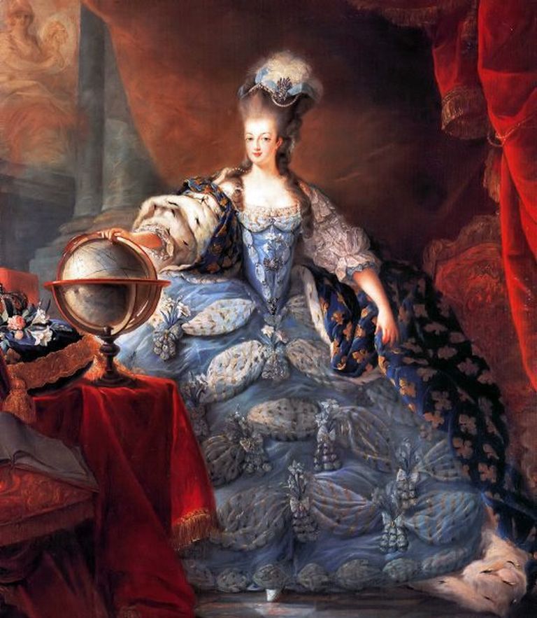 Prantsuse kuninganna Marie Antoinette (1755 - 1793) Jean-Baptiste Gautier Dagoty maalil, mis valmis 1775