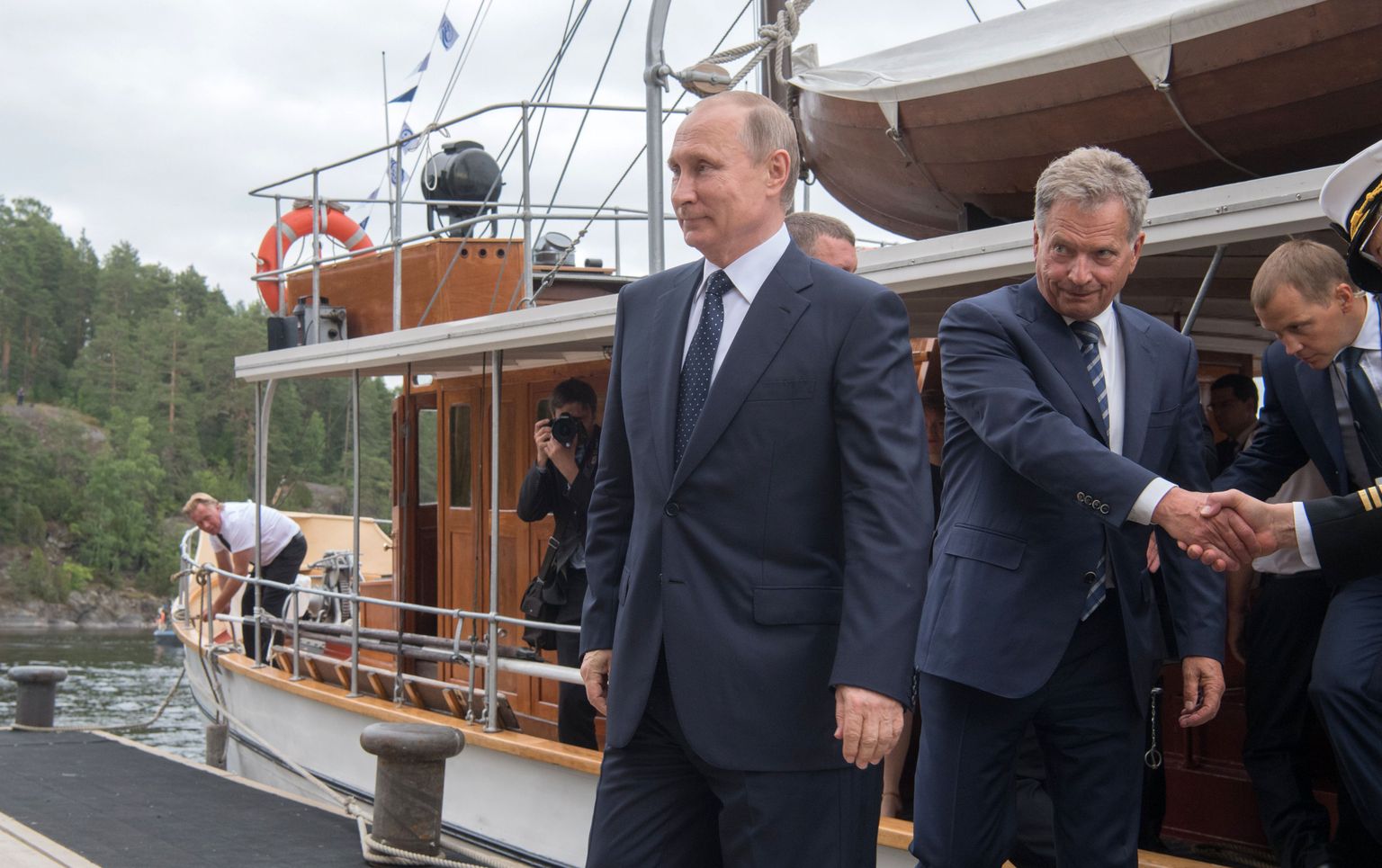 Soome president Sauli Niinistö võõrustamas Vladimir Putinit selle aasta 27. juulil.