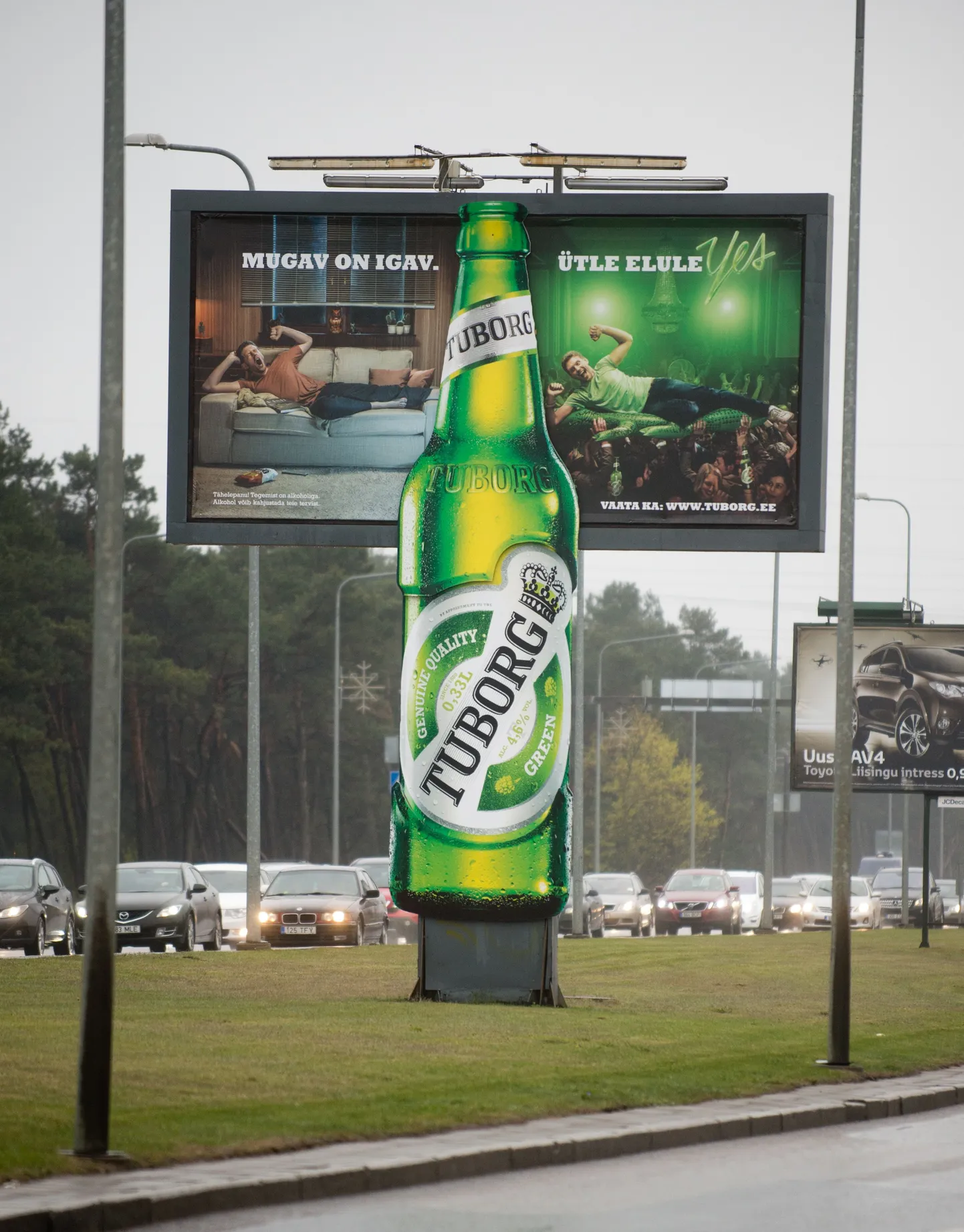 Tuborgi reklaam Tallinnas.