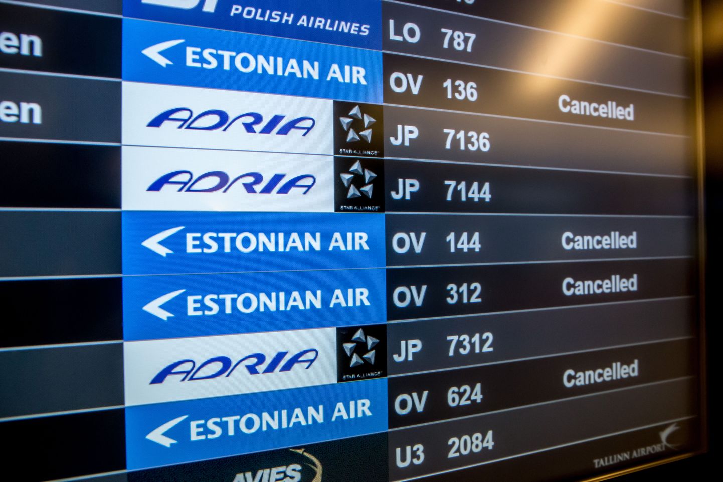 Tühistatud Estonian Airi viimased lennud.