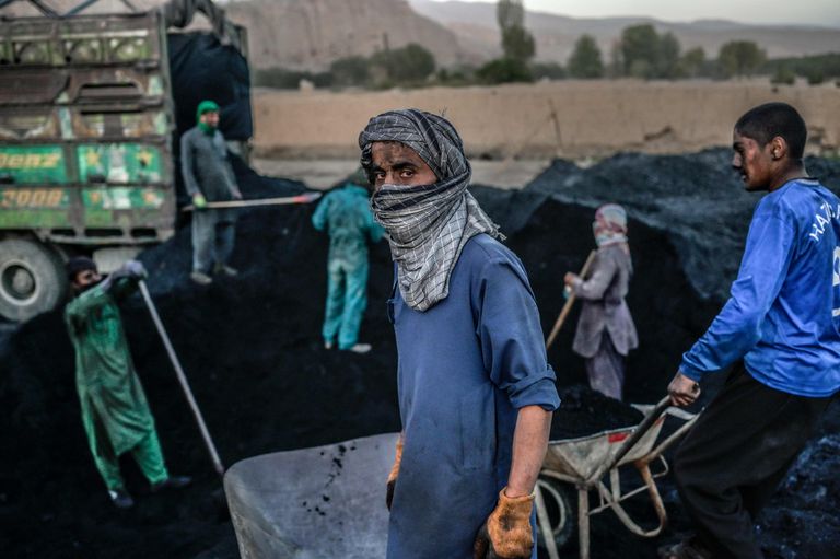 Hazara tööline Bamiyanis 3. oktoobril. 