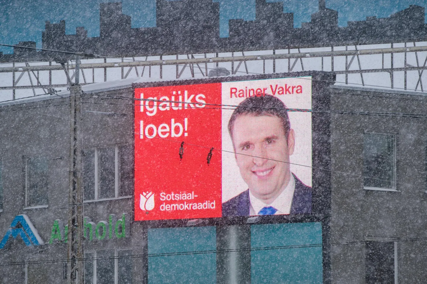 Rainer Vakra valimisreklaam Kristiines.