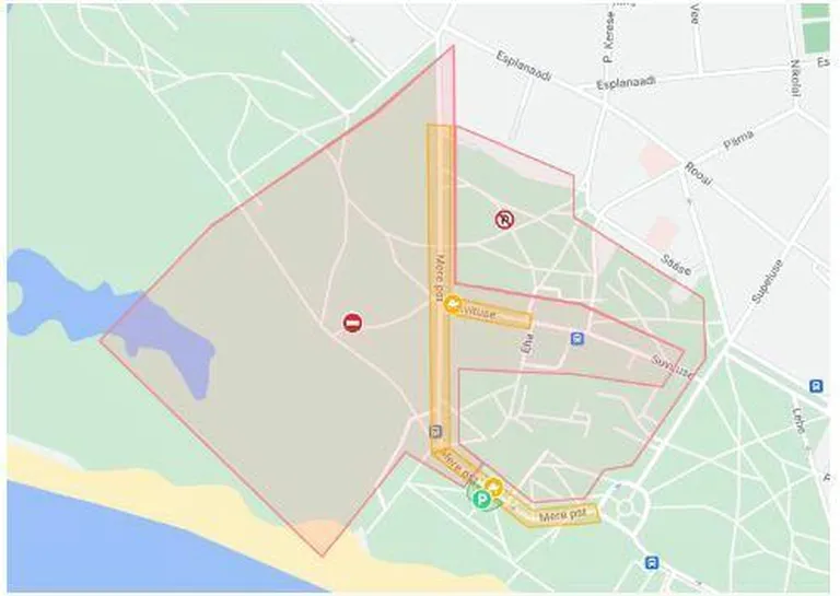 Ajutiste piirangute kaart.
