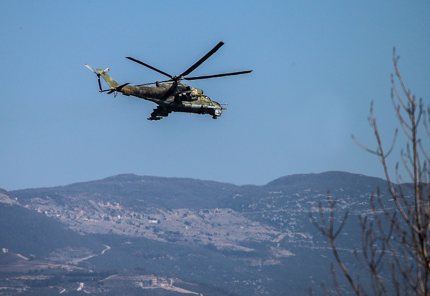 Mil Mi-24 kopter Süürias patrullimas.