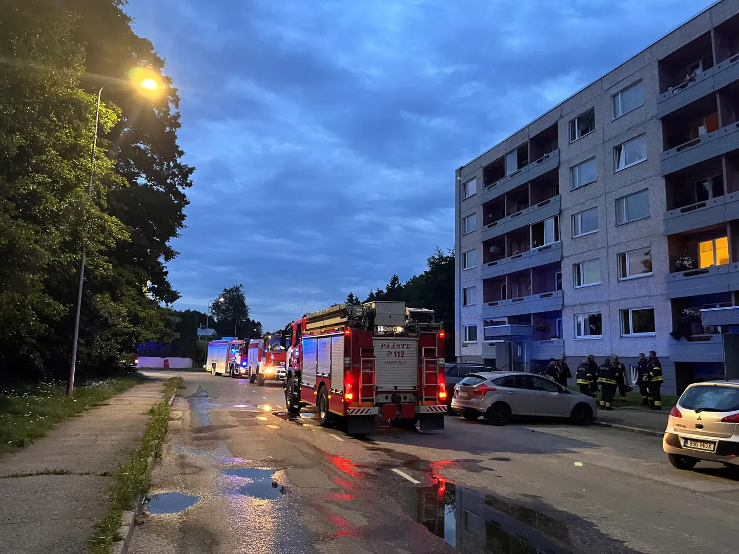 Место вторничного пожара в Хаапсалу.