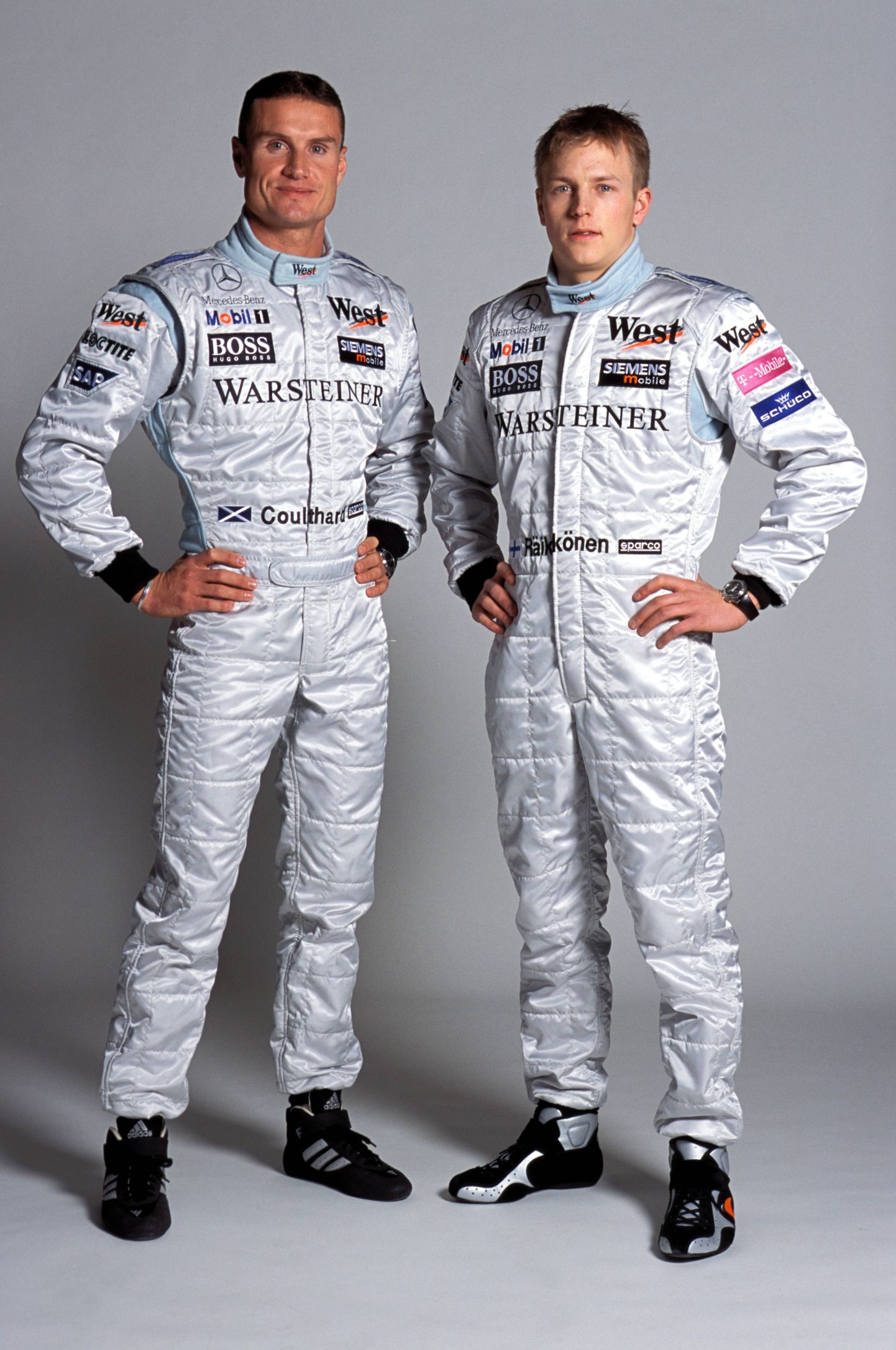 David Coulthard (vasakul) ja Kimi Räikkönen.