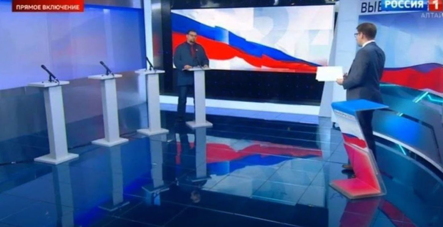 Venemaa valimiste farss. Ainus debatisaates osaleja pole ka kandidaat, vaid ühe kandidaadi esindaja.