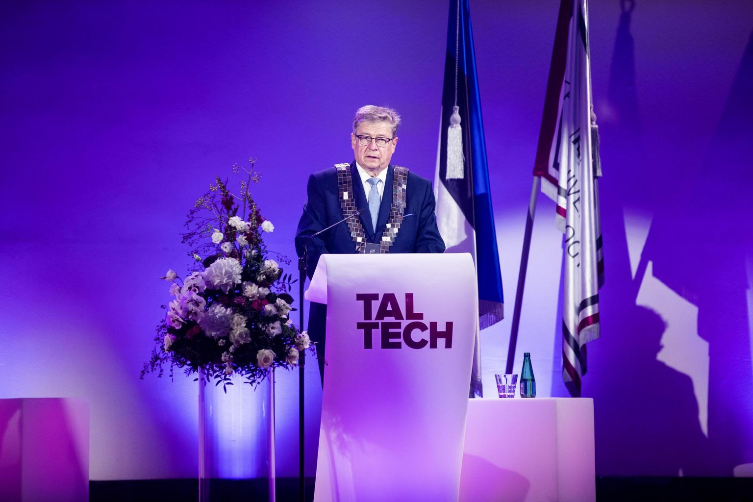 Eesti Maaülikooli rektor Mait Klaassen Tallinna Tehnikaülikooli uue rektori inauguratsioonitseremoonial 31. augustil 2020.