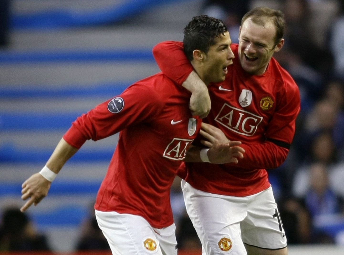 Cristiano Ronaldo (vasakul) ja Wayne Rooney 2009. aastal.