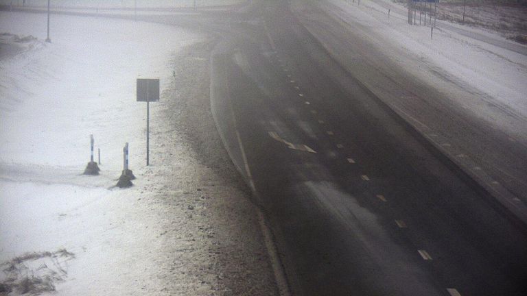 Kilingi-Nõmme teekaamera pilt Valga–Uulu maanteelt.