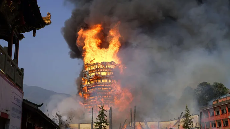 Hiinas asunud Aasia kõige kõrgem pagood põles maha