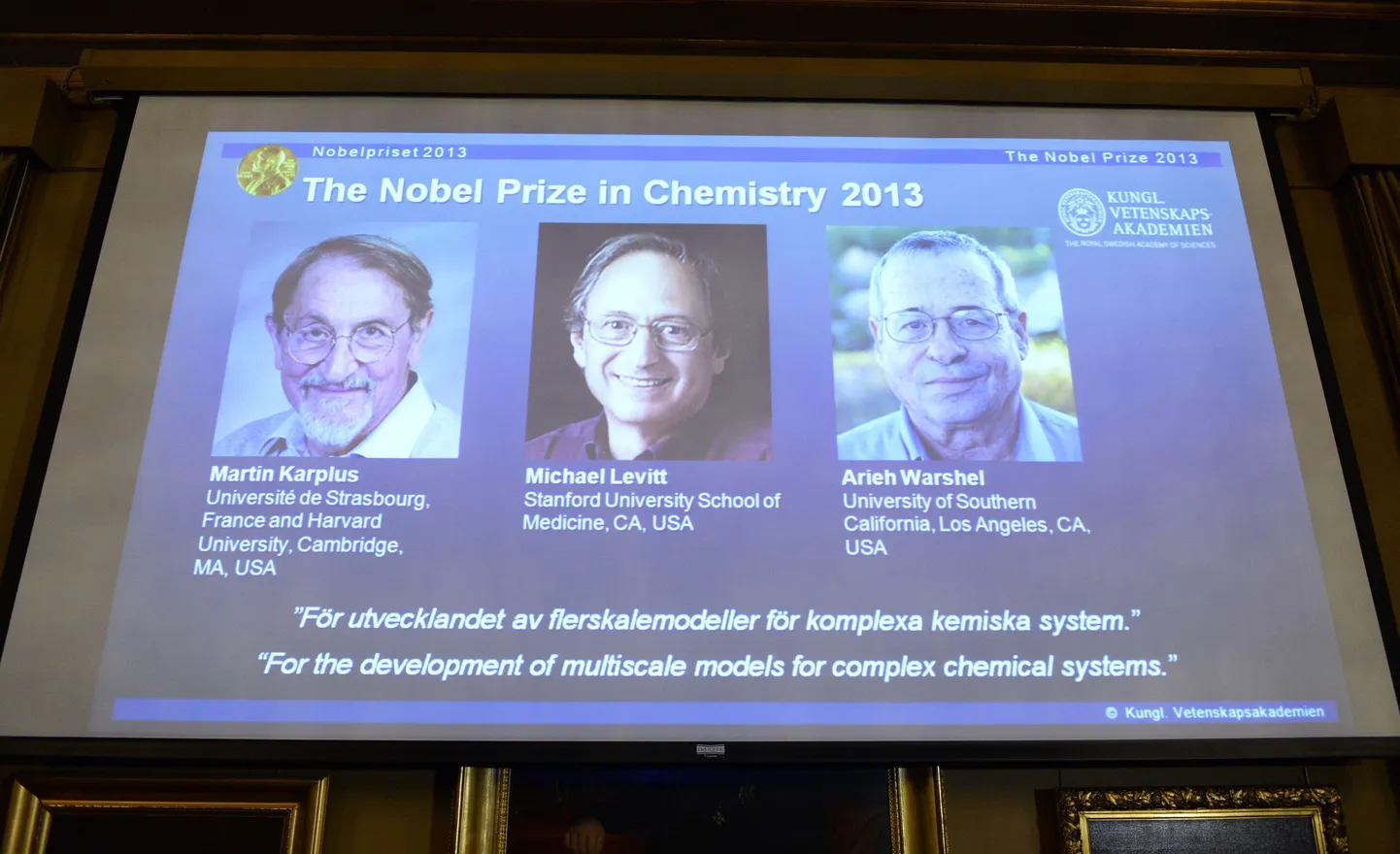 Лауреаты Нобелевской премии по химии.