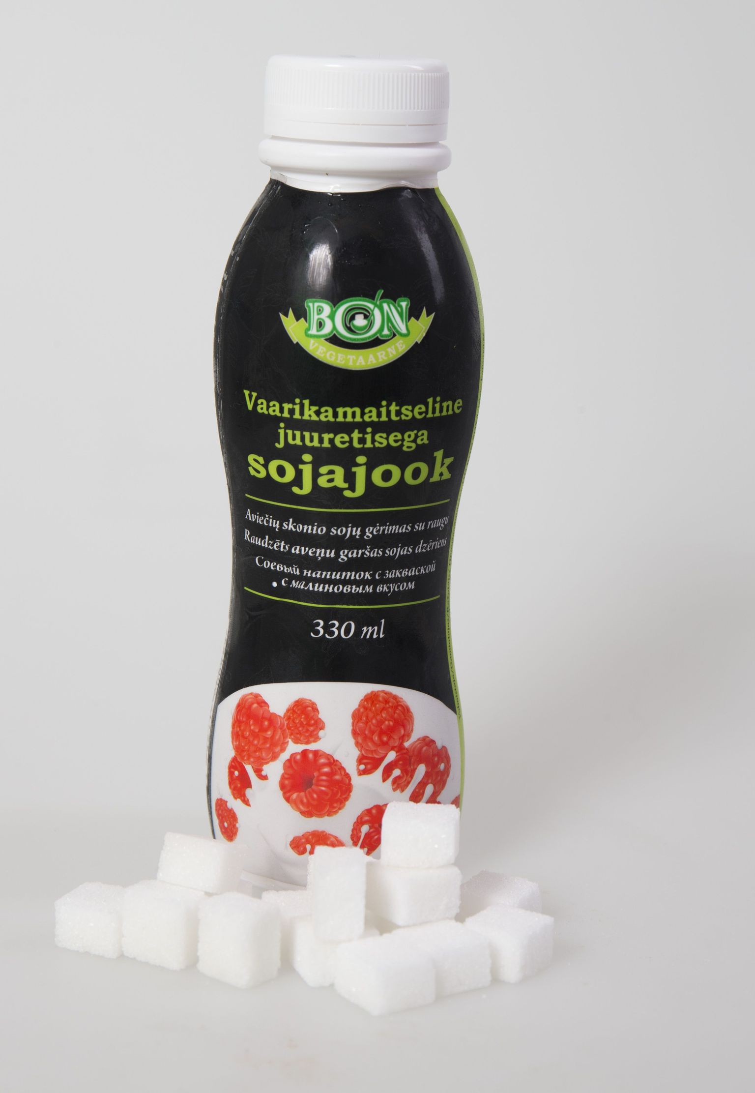 330 ml Bon vaarikamaitseline juuretisega sojajook sisaldab 31,911 grammi suhkrut.