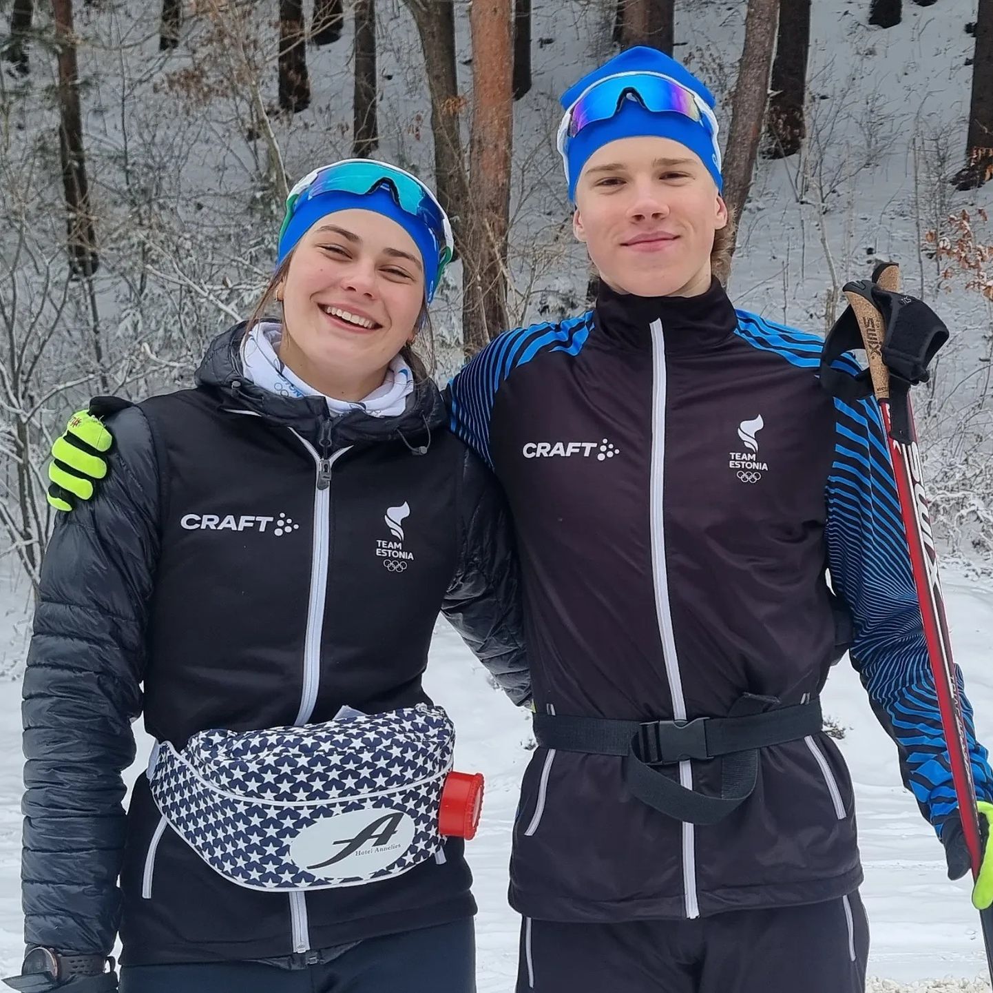 Anlourdees Veerpalu ja Frederik Marten Välbe said noorte taliolümpial laskesuusatamise paarissegateatesõidus seitsmenda koha.