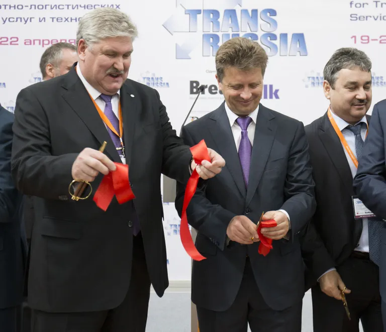 Вадим Морозов и Максим Соколов на открытии выставки «ТрансРоссия 2016». Фото: Лийз Трейманн/ Postimees