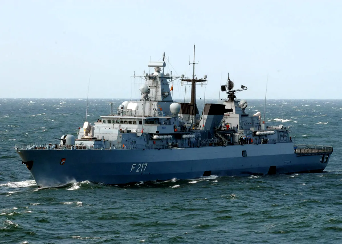 Bayern is a multi-purpose Brandenburg-class frigate that entered service in 1996.