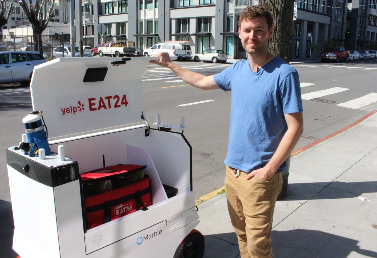 Marble'i pakiveorobot ja selle looja Matthew Delaney