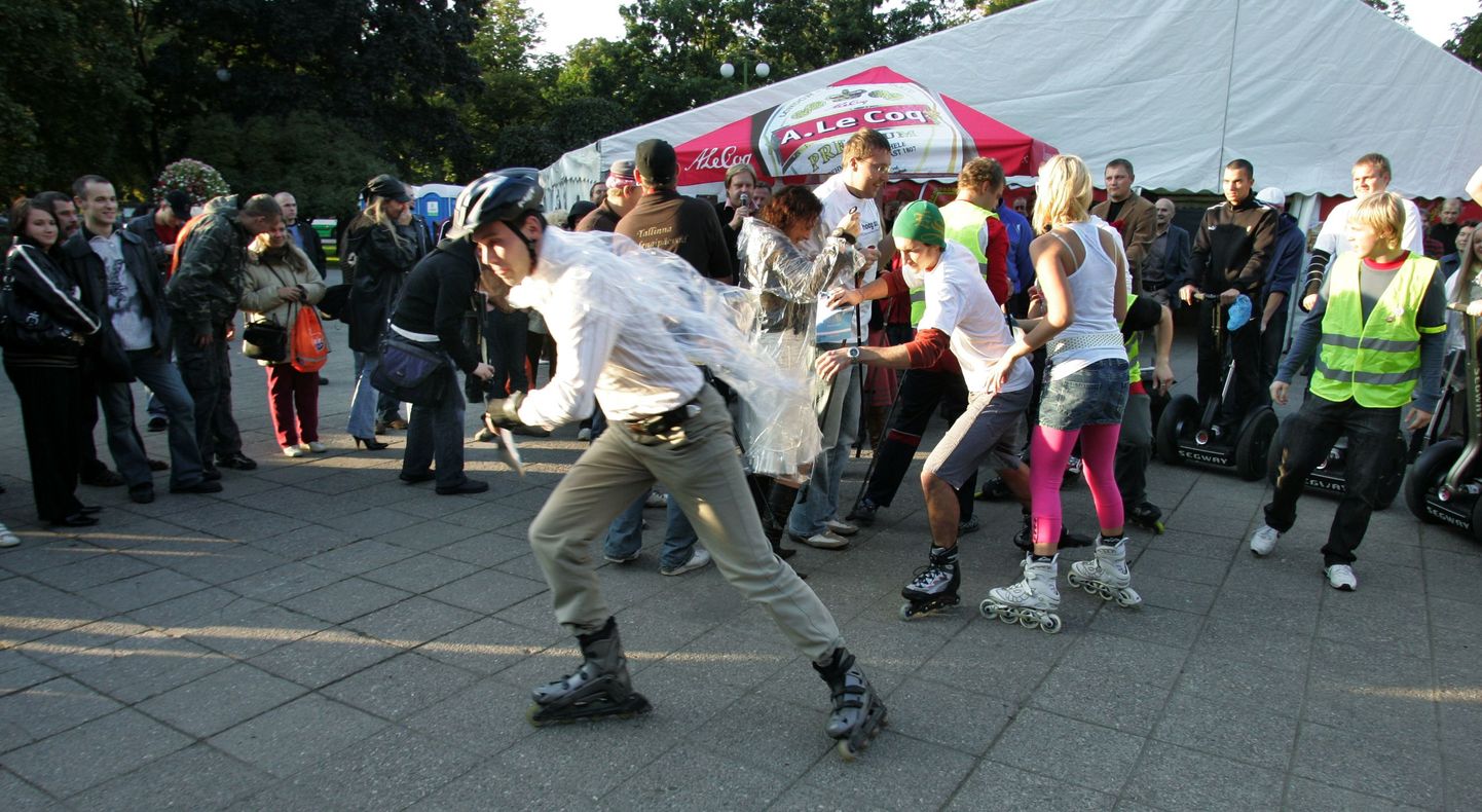 Мероприятия Дня без автомобиля в парке Таммсааре в 2008 году.