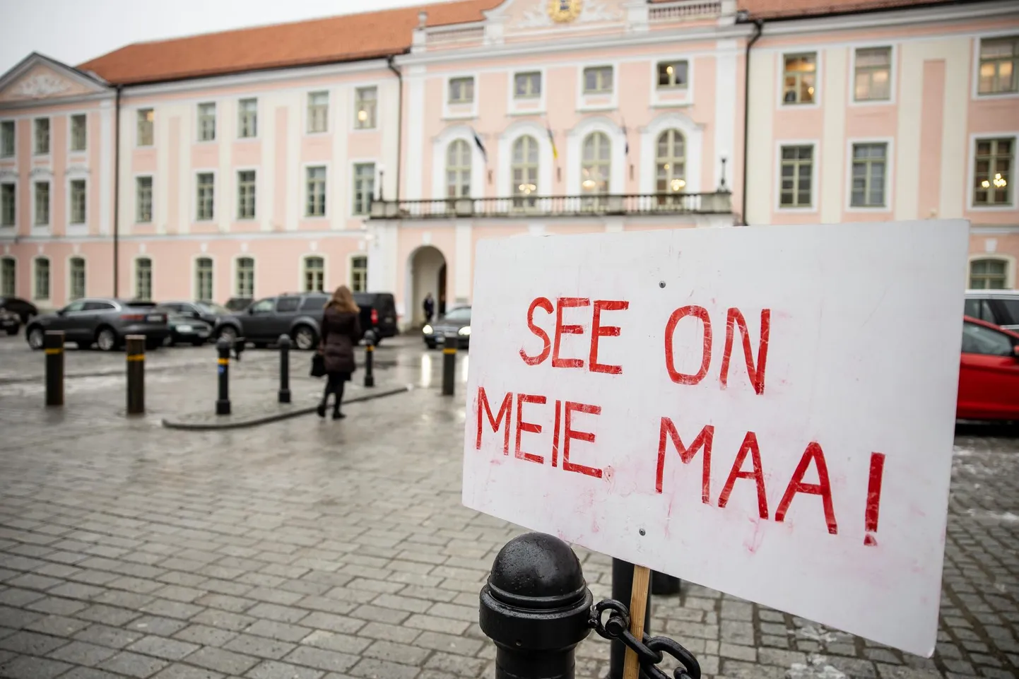 08.02.2023 Tallinn Meeleavaldus Toompeal Nursipalu polügooni vastu.