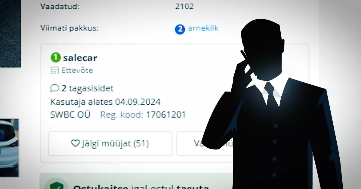 Mõni aeg tagasi rääkis tartlane Aarne «Kuuuurija» saates sellest, kuidas ostis oksjoniportaali osta.ee kaudu endale auto, millega sõita ei saanudki. Pärast saad