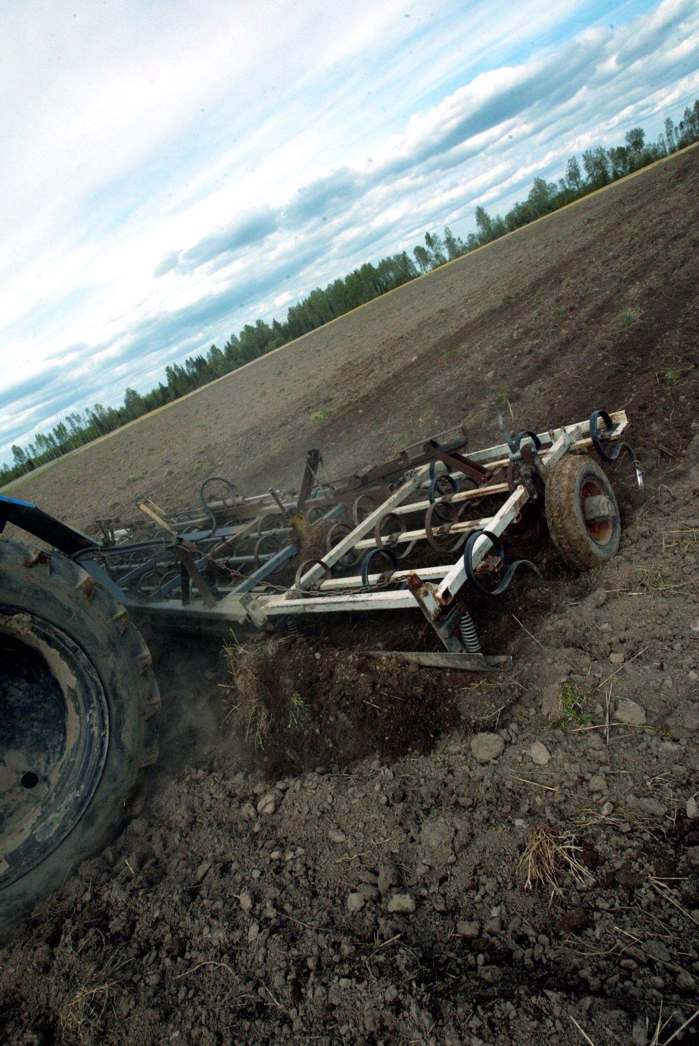 Traktor kobestab põldu. Foto on illustratiivne.