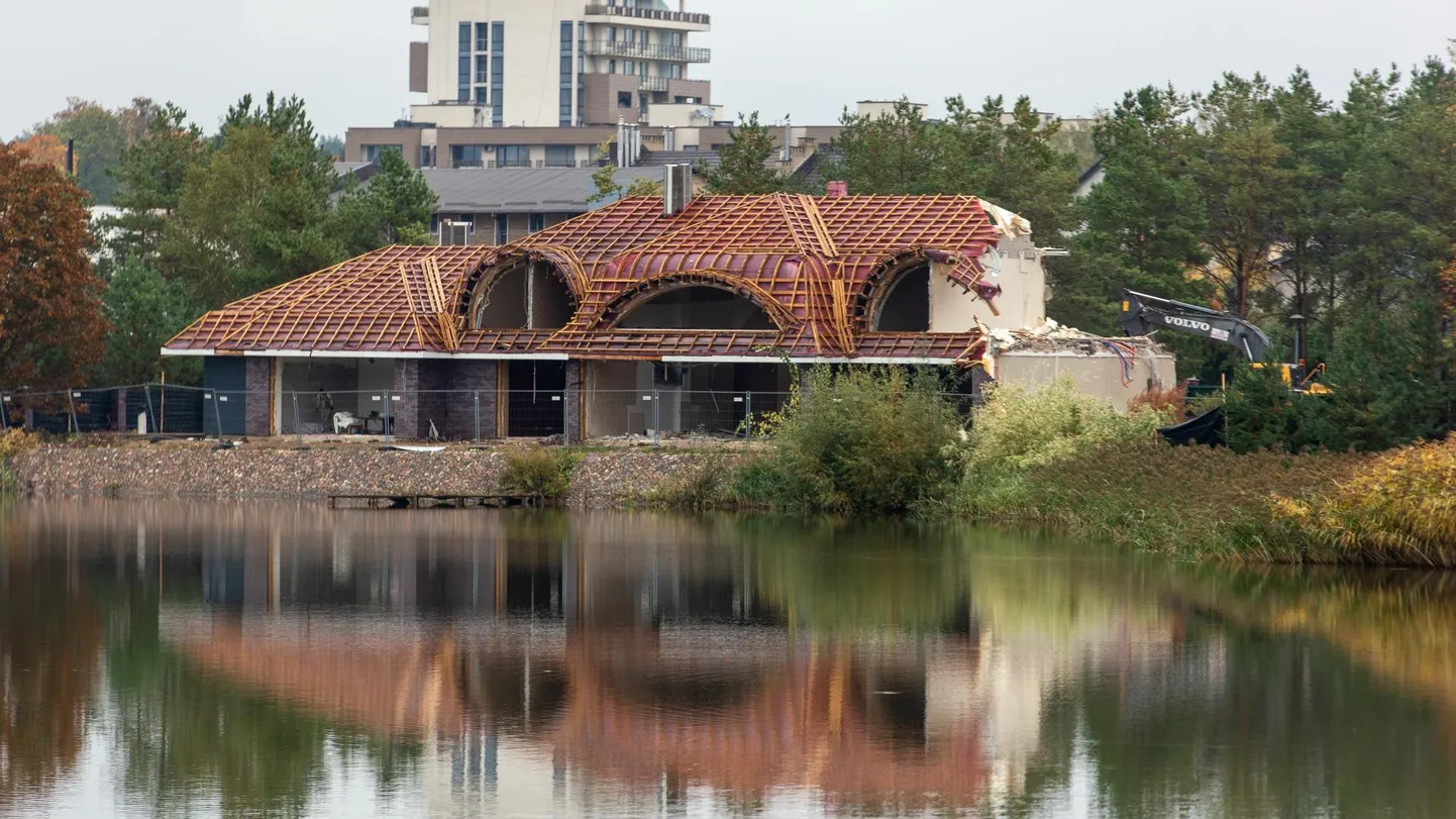Druskininkai linnapea Ričardas Malinauskase Vijūnėlė villa lammutamine 2019. aastal.