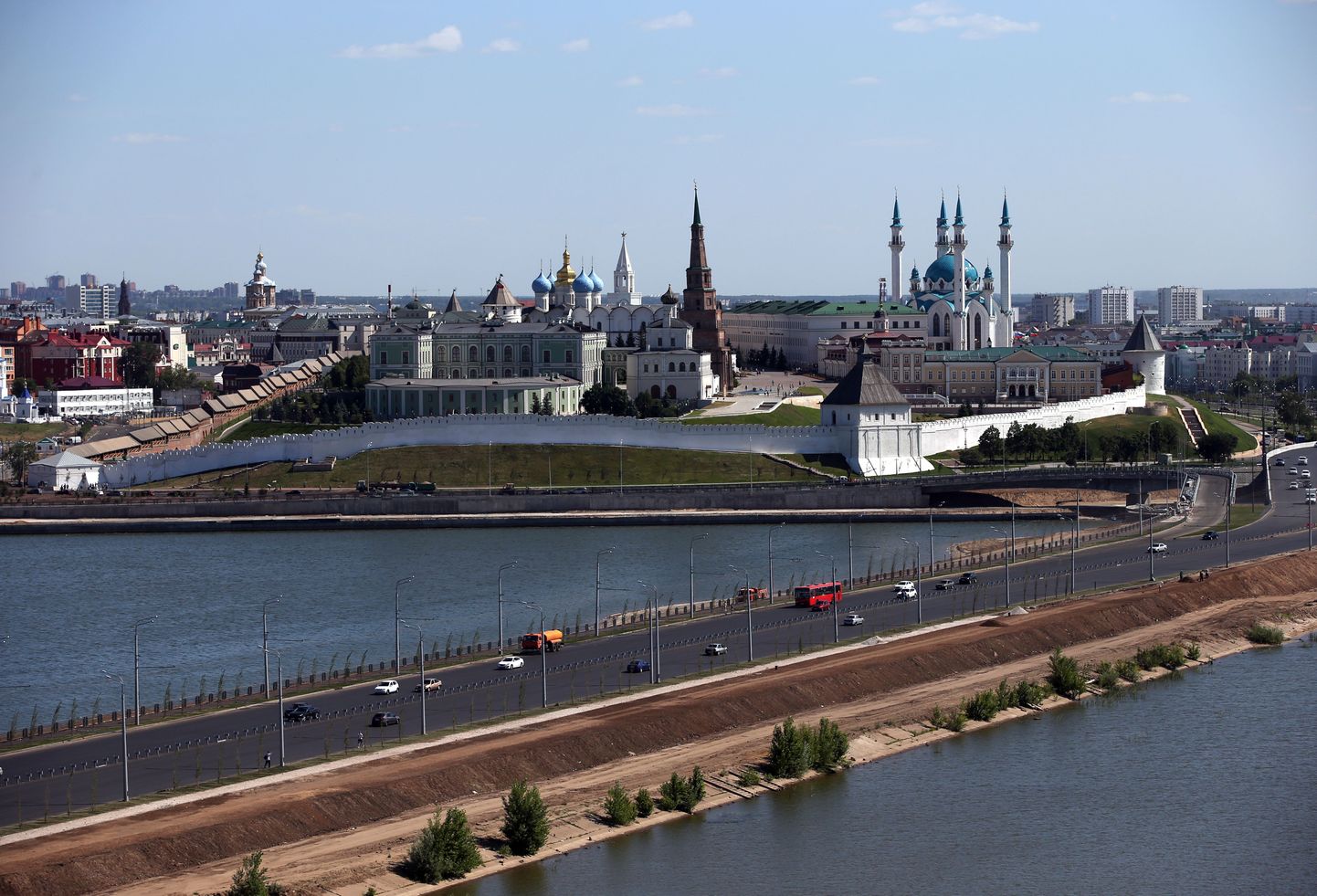 Вид на казанский Кремль.